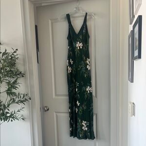 Reformation Teal Floral Dress